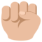 Raised Fist - Medium Light emoji on Emojione